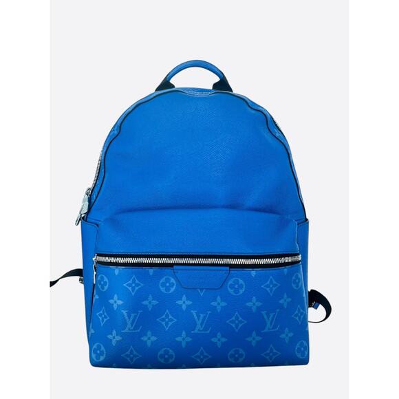 Louis Vuitton Agave Blue Taigarama Monogram Discovery Backpack - Picture 1 of 6